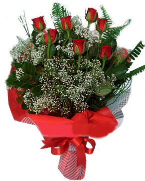7 kırmızı gül buketi  Tunceli online çiçek gönderme sipariş 