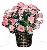 yapay karisik çiçek sepeti  Tunceli çiçek siparişi vermek 