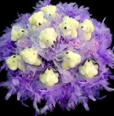 11 adet pelus ayicik buketi  Tunceli online çiçekçi , çiçek siparişi 