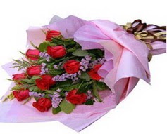 11 adet kirmizi güllerden görsel buket  Tunceli çiçek servisi , çiçekçi adresleri 