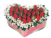  Tunceli güvenli kaliteli hızlı çiçek  mika kalpte kirmizi güller 9 