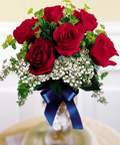  Tunceli online çiçekçi , çiçek siparişi  6 adet vazoda kirmizi gül